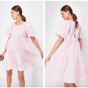 HYACINTH HOUSE x TUCKERNUCK Pink Diamond Textured Isabella Mini Dress {3T43}
